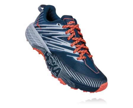 Hoka One One Speedgoat 4 - Sapatos De Caminhada Mulher Azuis | PT-Df02n8t